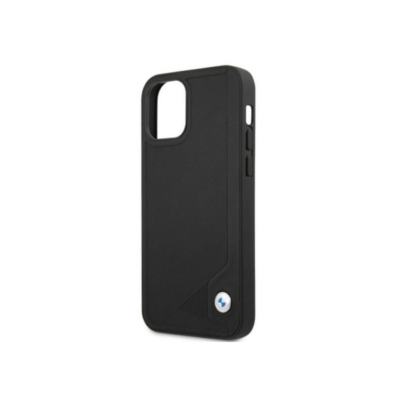 BMW Leather Deboss dėklas iPhone 12 Pro Max - juodas