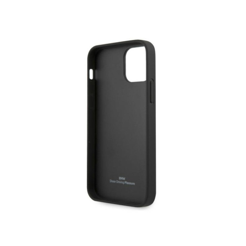 BMW Leather Deboss dėklas iPhone 12 Pro Max - juodas