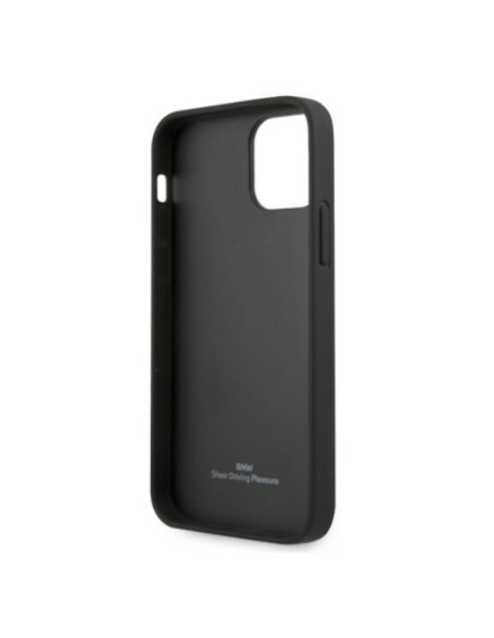 BMW Leather Deboss dėklas iPhone 12 Pro Max - juodas BMW Leather Deboss dėklas iPhone 12 Pro Max - juodas