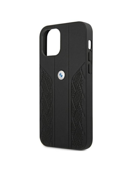 BMW Leather Curve Perforate dėklas, skirtas iPhone 12 Pro Max - juodas BMW Leather Curve Perforate dėklas, skirtas iPhone 12 Pro Max - juodas