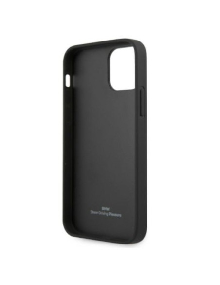 BMW Leather Curve Perforate dėklas iPhone 12 Pro Max - raudonas BMW Leather Curve Perforate dėklas iPhone 12 Pro Max - raudonas