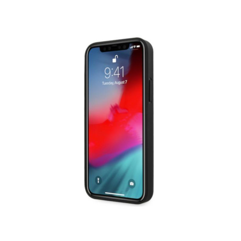 BMW odinis perforuotas dėklas iPhone 12 Pro Max - juodas