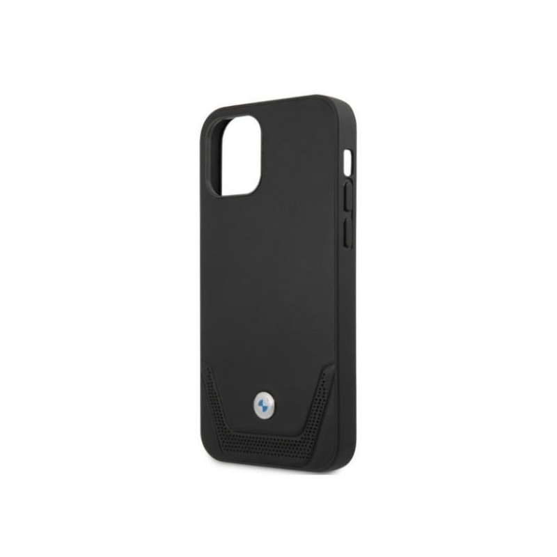 BMW odinis perforuotas dėklas iPhone 12 Pro Max - juodas