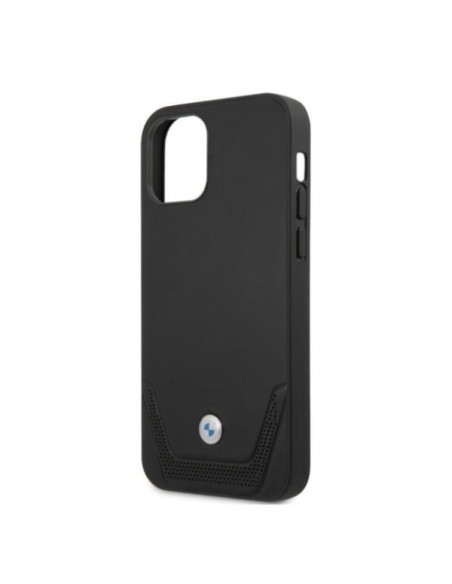 BMW odinis perforuotas dėklas iPhone 12 Pro Max - juodas BMW odinis perforuotas dėklas iPhone 12 Pro Max - juodas