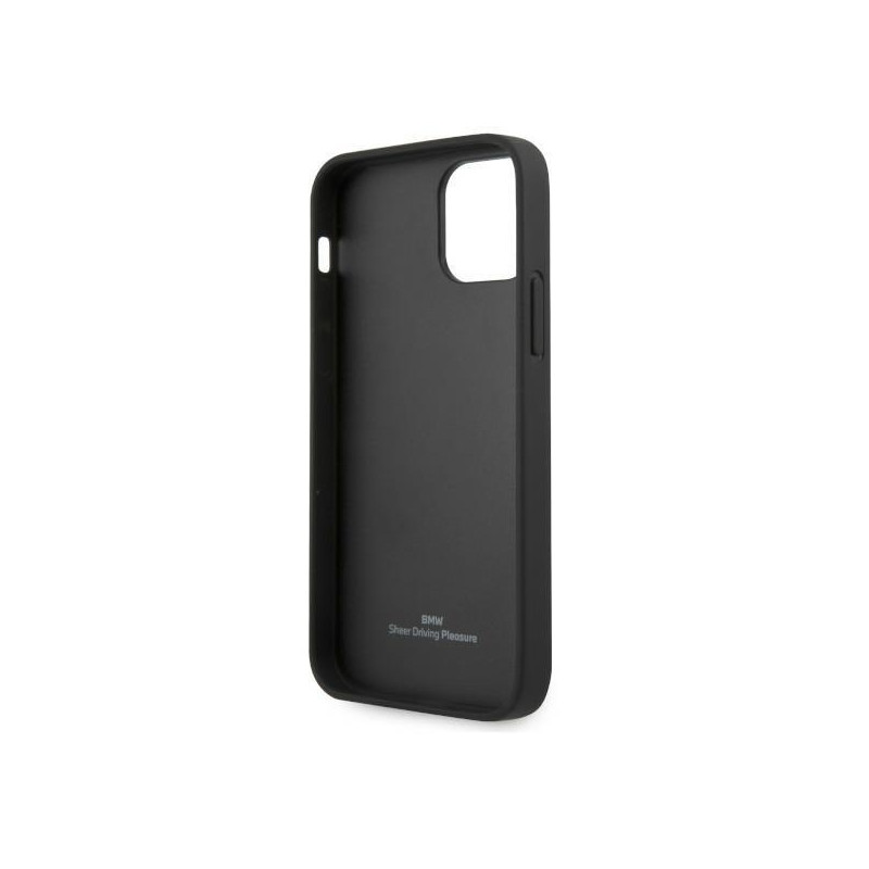 BMW odinis perforuotas dėklas iPhone 12 Pro Max - juodas
