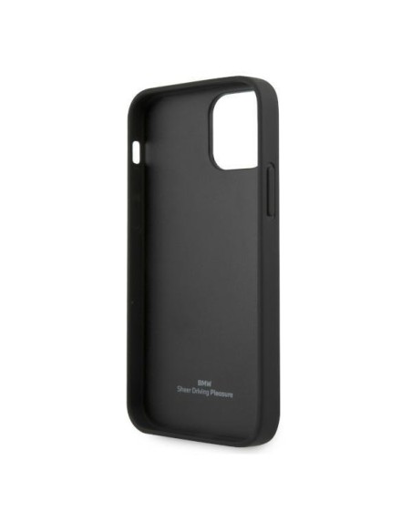 BMW odinis perforuotas dėklas iPhone 12 Pro Max - juodas BMW odinis perforuotas dėklas iPhone 12 Pro Max - juodas