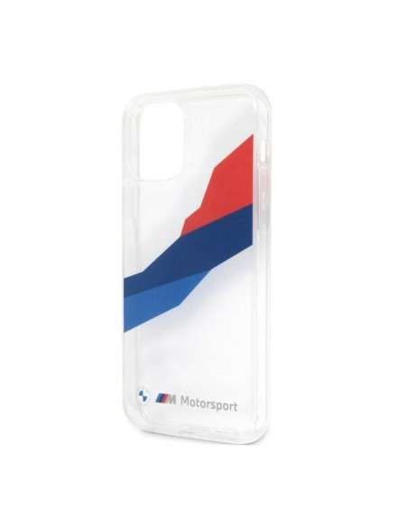 BMW Motorsport Tricolor dėklas iPhone 12 Pro Max - skaidrus BMW Motorsport Tricolor dėklas iPhone 12 Pro Max - skaidrus