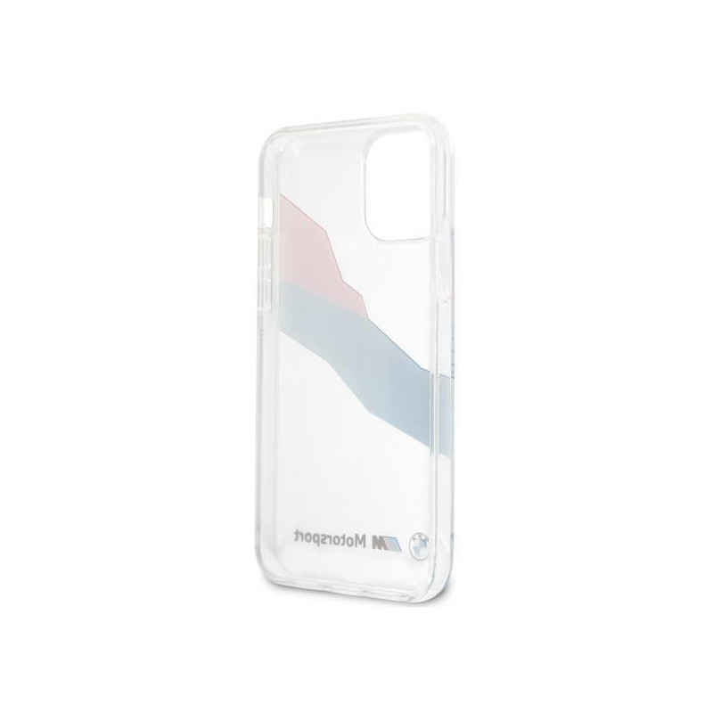 BMW Motorsport Tricolor dėklas iPhone 12 Pro Max - skaidrus