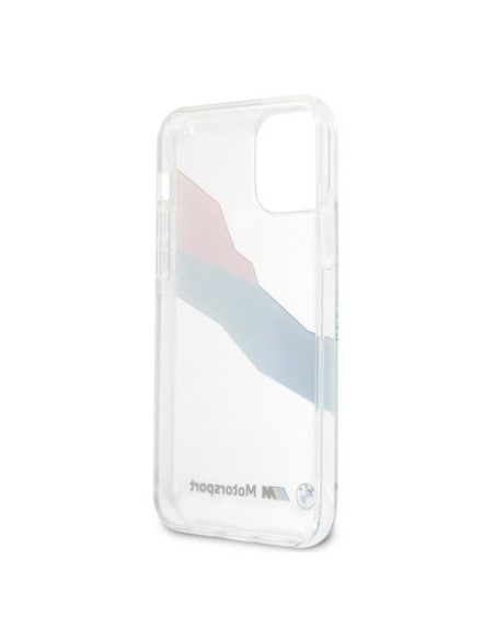 BMW Motorsport Tricolor dėklas iPhone 12 Pro Max - skaidrus BMW Motorsport Tricolor dėklas iPhone 12 Pro Max - skaidrus