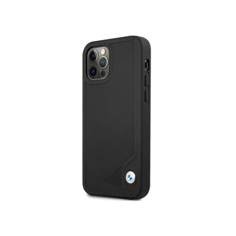 BMW Leather Deboss dėklas iPhone 12 / iPhone 12 Pro - juodas