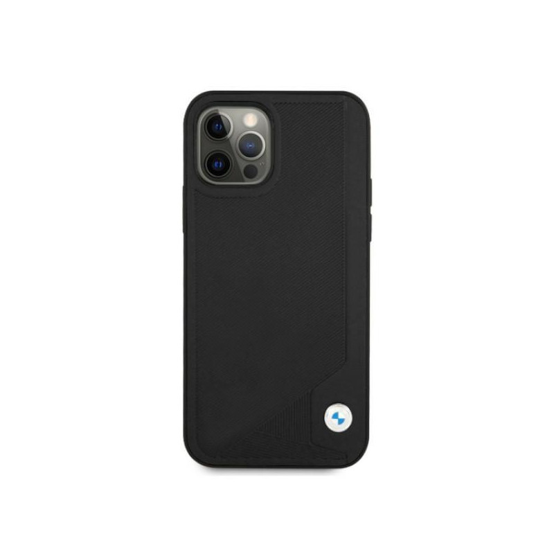 BMW Leather Deboss dėklas iPhone 12 / iPhone 12 Pro - juodas