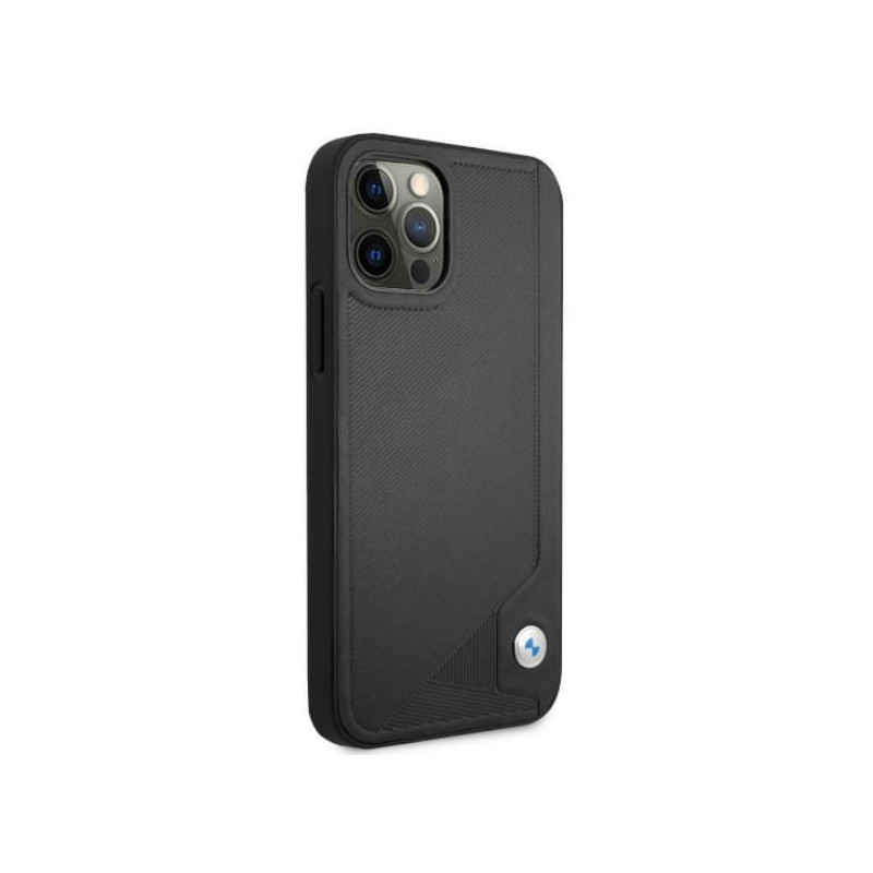 BMW Leather Deboss dėklas iPhone 12 / iPhone 12 Pro - juodas