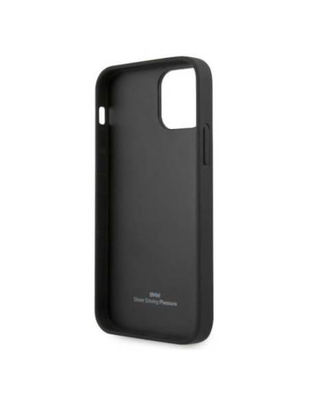 BMW Leather Curve Perforate dėklas iPhone 12 / iPhone 12 Pro - juodas BMW Leather Curve Perforate dėklas iPhone 12 / iPhone 12 Pro - juodas