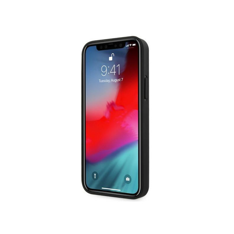 BMW odinis perforuotas dėklas iPhone 12 / iPhone 12 Pro - juodas