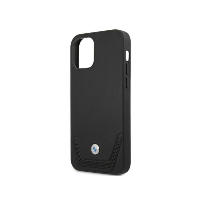 BMW odinis perforuotas dėklas iPhone 12 / iPhone 12 Pro - juodas