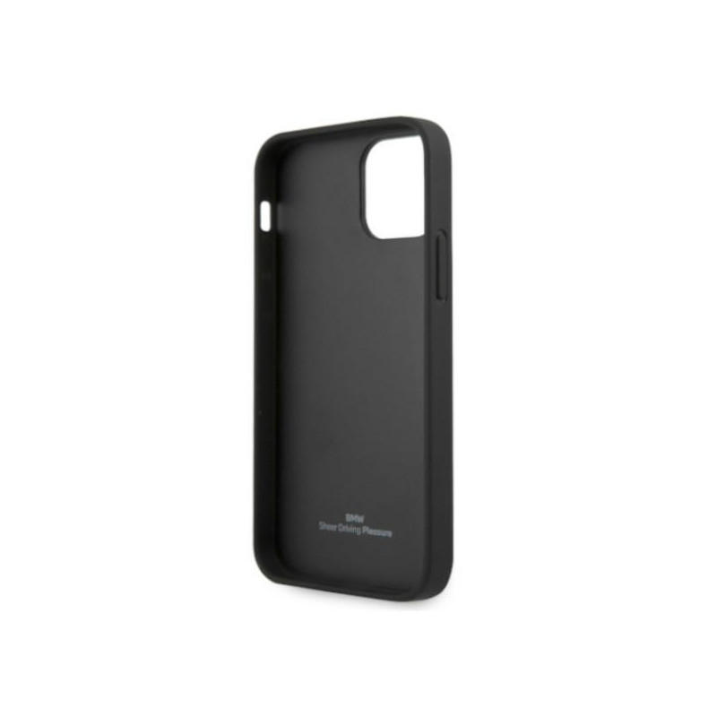 BMW odinis perforuotas dėklas iPhone 12 / iPhone 12 Pro - juodas