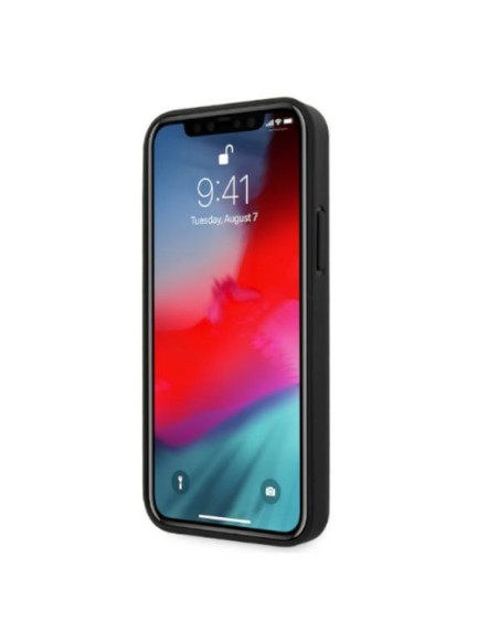 Ferrari On Track Carbon Stripe dėklas, skirtas iPhone 12 Pro Max - juodas