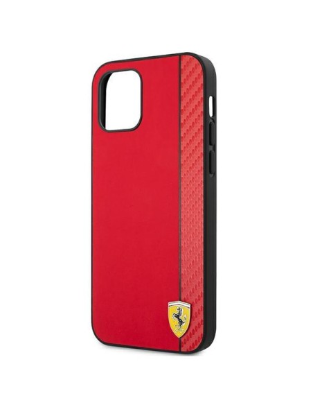 Ferrari On Track Carbon Stripe dėklas, skirtas iPhone 12 Pro Max - raudonas Ferrari On Track Carbon Stripe dėklas, skirtas iPhone 12 Pro Max - raudonas