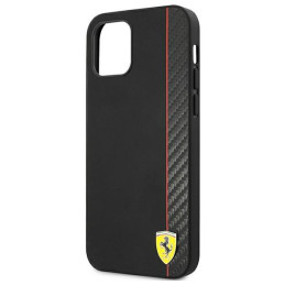 Ferrari On Track Carbon Stripe dėklas iPhone 12 mini - juodas