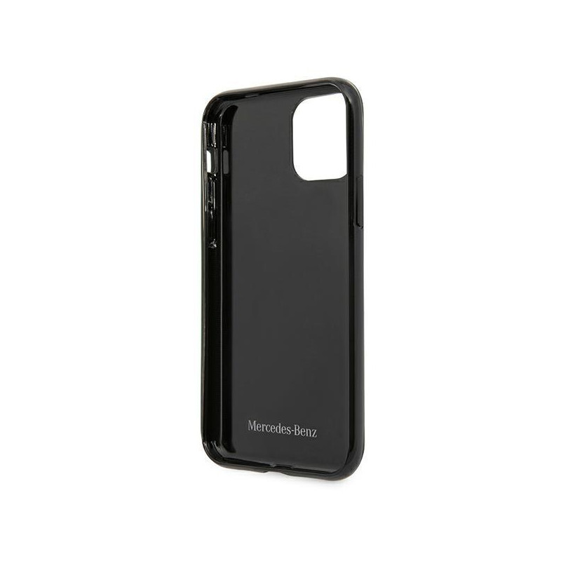 Mercedes Silver Stars Pattern dėklas, skirtas iPhone 11 / Xr - juodas