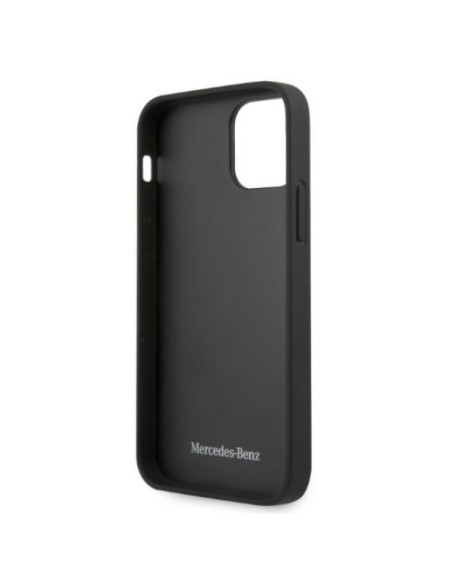Mercedes Leather Perforated Area dėklas iPhone 12 Pro Max - juodas Mercedes Leather Perforated Area dėklas iPhone 12 Pro Max - juodas