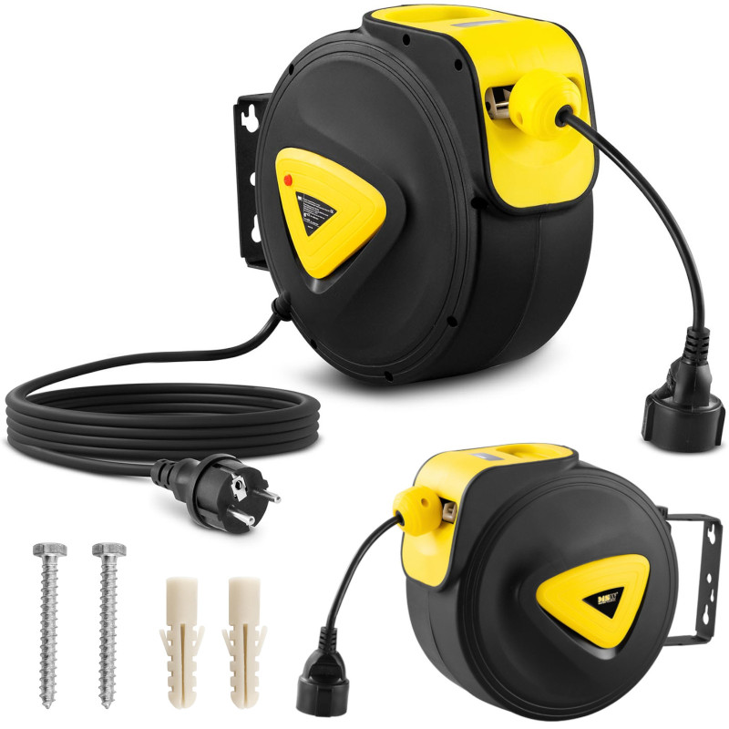 Automatinis elektros ilgintuvas ant ritės būgno 20 m + 3 m Automatinis elektros ilgintuvas ant ritės būgno 20 m + 3 m