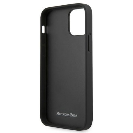 Mercedes Leather Perforated Area dėklas iPhone 12 mini - juodas Mercedes Leather Perforated Area dėklas iPhone 12 mini - juodas