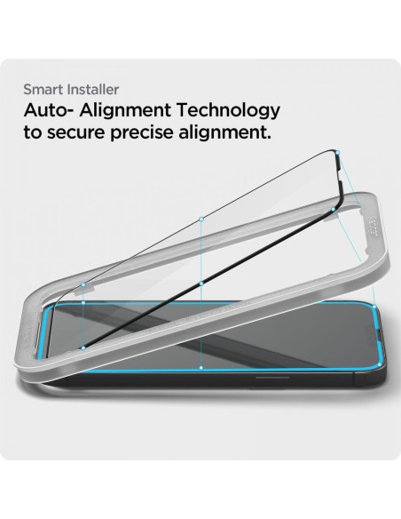 Spigen ALM Glass FC grūdintas stiklas skirtas iPhone 13 Pro Max / 14 Plus - juodas 2 vnt. Spigen ALM Glass FC grūdintas stiklas skirtas iPhone 13 Pro Max / 14 Plus - juodas 2 vnt.