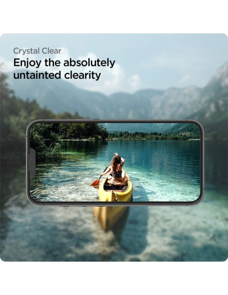 Spigen ALM Glass FC grūdintas stiklas skirtas iPhone 13 Pro Max / 14 Plus - juodas 2 vnt. Spigen ALM Glass FC grūdintas stiklas skirtas iPhone 13 Pro Max / 14 Plus - juodas 2 vnt.