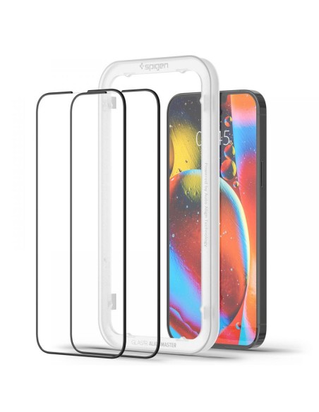 Spigen ALM Glass FC grūdintas stiklas skirtas iPhone 13 Pro Max / 14 Plus - juodas 2 vnt. Spigen ALM Glass FC grūdintas stiklas skirtas iPhone 13 Pro Max / 14 Plus - juodas 2 vnt.