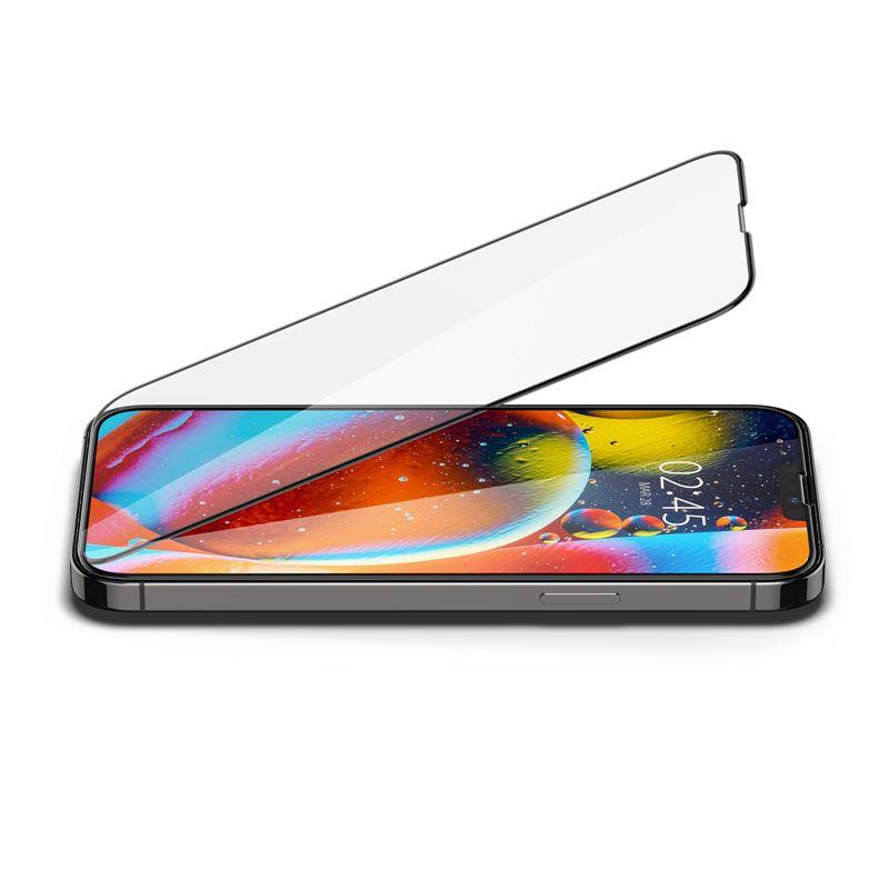 Spigen Glass FC grūdintas stiklas skirtas iPhone 13 / 13 Pro / 14 - juodas Spigen Glass FC grūdintas stiklas skirtas iPhone 13 / 13 Pro / 14 - juodas