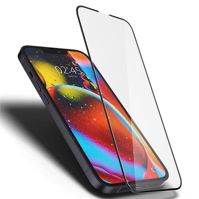 Spigen Glass FC grūdintas stiklas iPhone 13 mini - juodas Spigen Glass FC grūdintas stiklas iPhone 13 mini - juodas