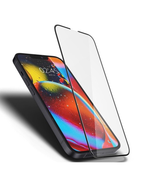Spigen Glass FC grūdintas stiklas iPhone 13 mini - juodas Spigen Glass FC grūdintas stiklas iPhone 13 mini - juodas