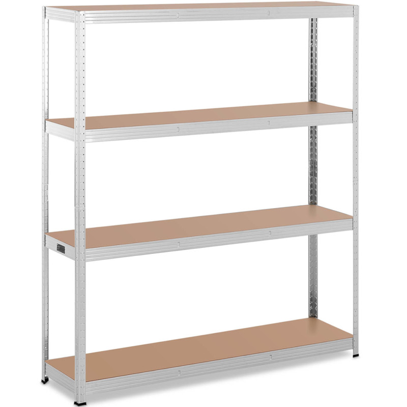 Metalinė laikymo lentyna 4 lentynos 600 kg 160 x 40 x 180 cm pilka