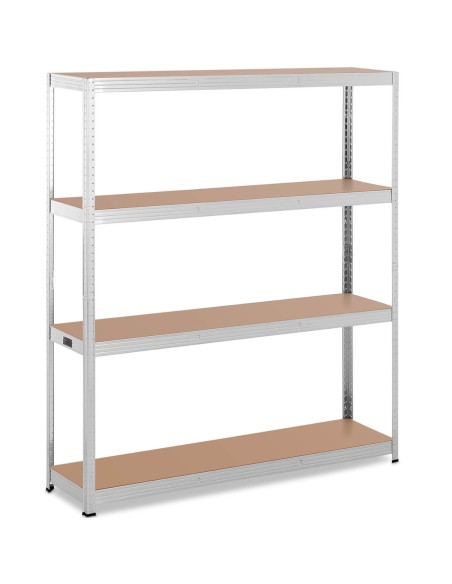 Metalinė laikymo lentyna 4 lentynos 600 kg 160 x 40 x 180 cm pilka