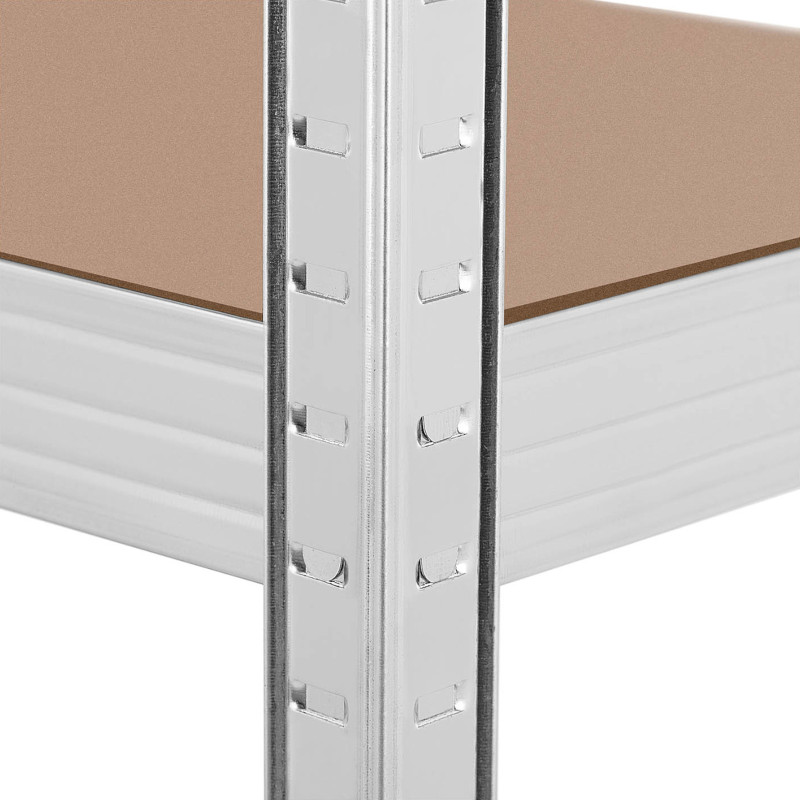 Metalinė laikymo lentyna 4 lentynos 600 kg 160 x 40 x 180 cm pilka