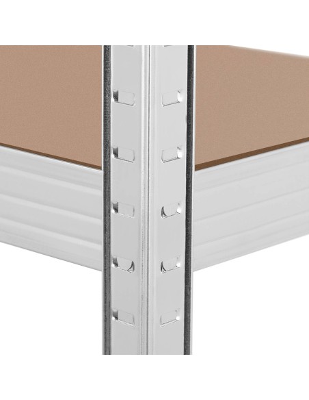 Metalinė laikymo lentyna 4 lentynos 600 kg 160 x 40 x 180 cm pilka