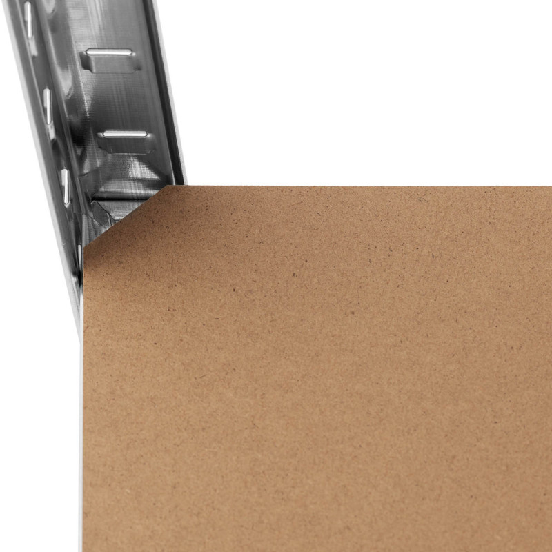 Metalinė laikymo lentyna 4 lentynos 600 kg 160 x 40 x 180 cm pilka