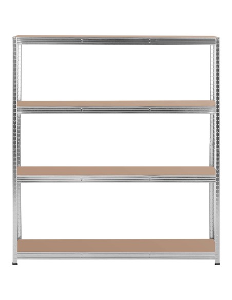 Metalinė laikymo lentyna 4 lentynos 600 kg 160 x 40 x 180 cm pilka