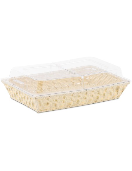 Švediško stalo krepšelis duonai ir vaisiams su dangteliu 530 x 328 x 140 mm Švediško stalo krepšelis duonai ir vaisiams su dangteliu 530 x 328 x 140 mm