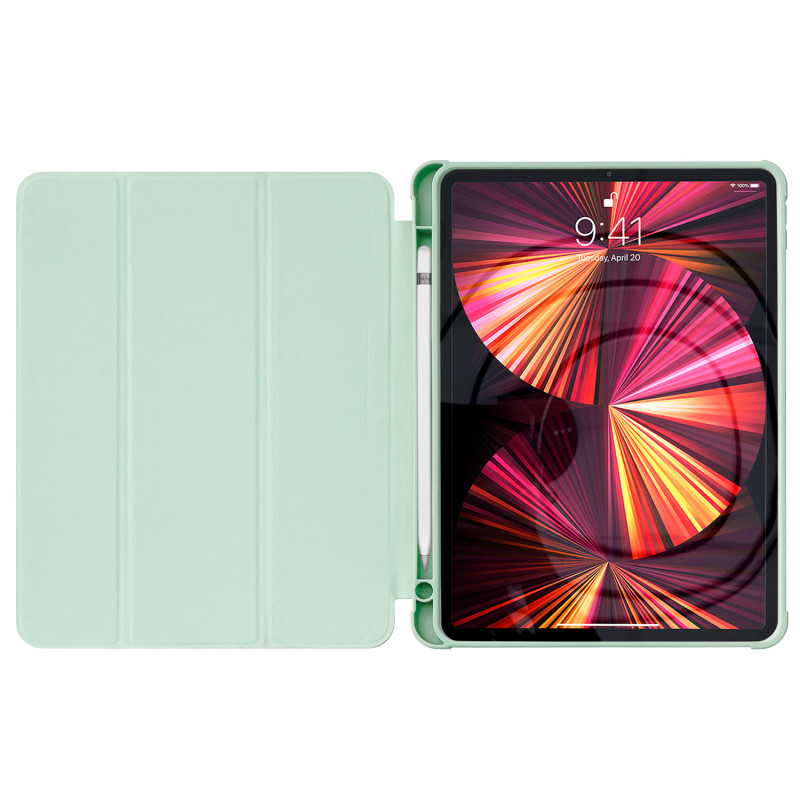 Stovo planšetinio kompiuterio dėklas Smart Cover iPad Air 2020 / 2022 su stovo funkcija žalia