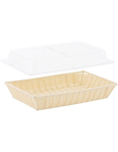 Švediško stalo krepšelis duonai ir vaisiams su dangteliu 530 x 328 x 140 mm Švediško stalo krepšelis duonai ir vaisiams su dangteliu 530 x 328 x 140 mm