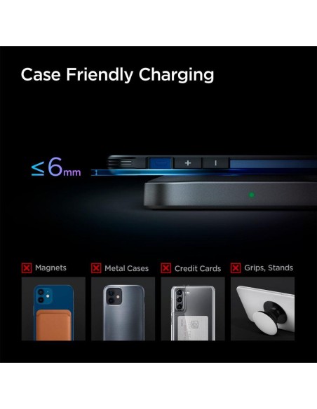 Spigen PowerArc PF2004 15W belaidis įkroviklis - juodas