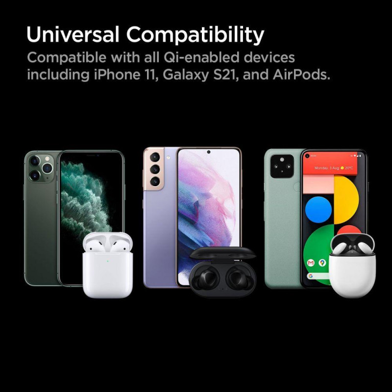 Spigen PowerArc PF2004 15W belaidis įkroviklis - juodas