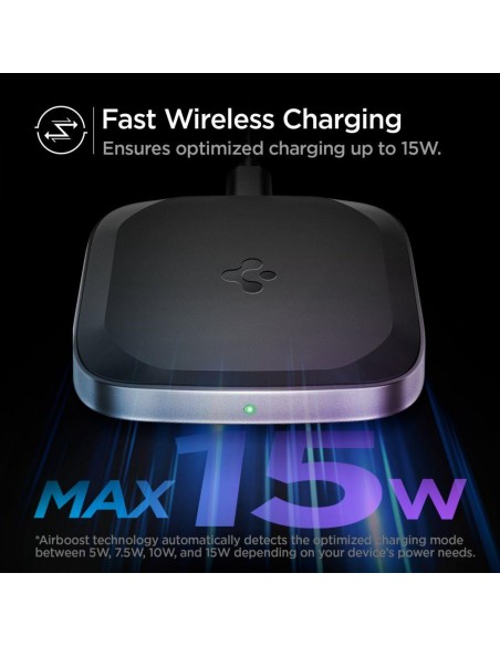 Spigen PowerArc PF2004 15W belaidis įkroviklis - juodas