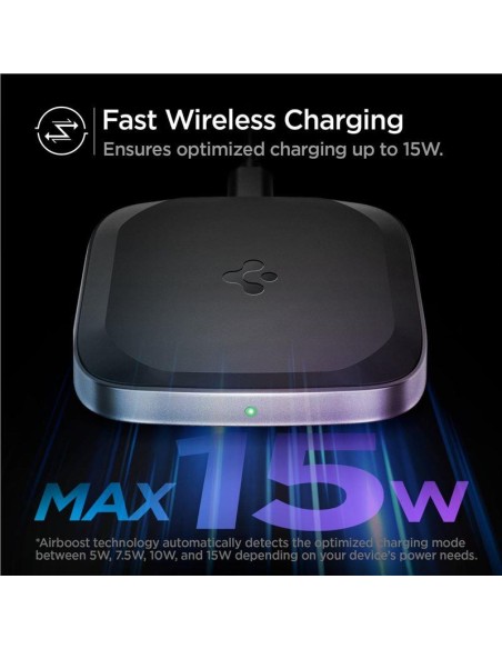 Spigen PowerArc PF2004 15W belaidis įkroviklis - juodas