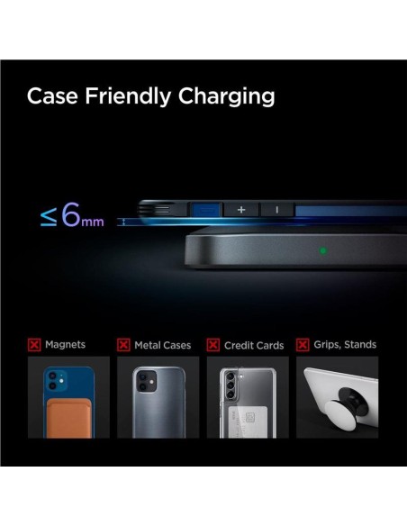 Spigen PowerArc PF2004 15W belaidis įkroviklis - juodas