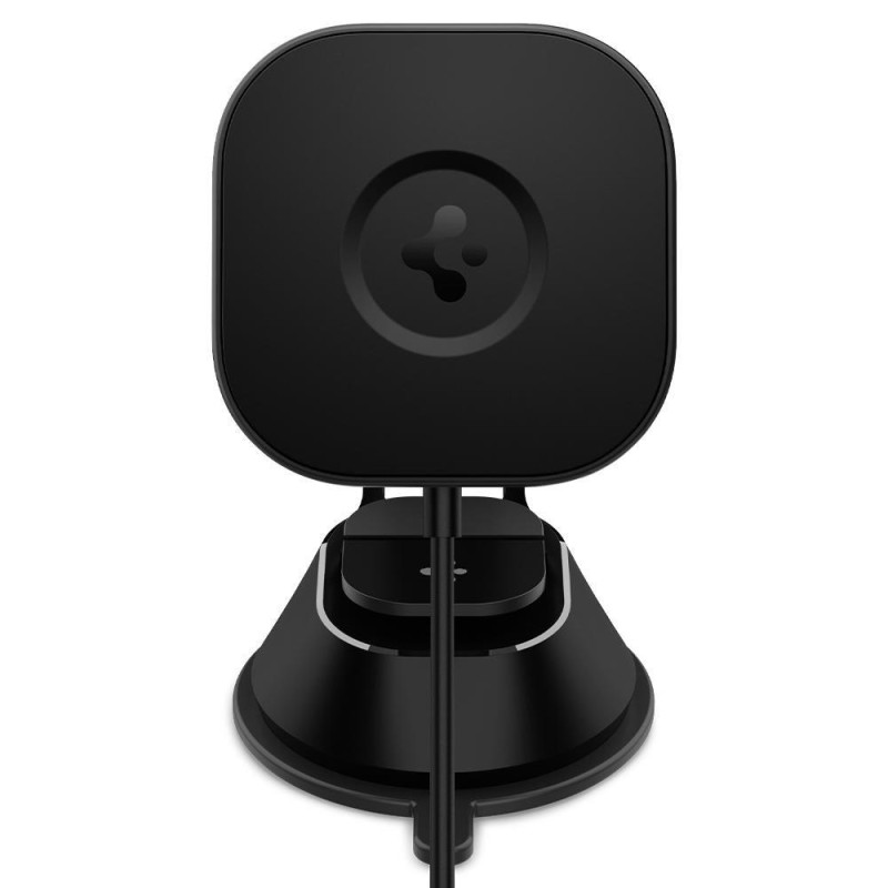 Spigen ITS12W magnetinis laikiklis su 7,5W MagSafe įkrovikliu automobilio prietaisų skydeliui - juodas
