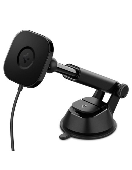 Spigen ITS12W magnetinis laikiklis su 7,5W MagSafe įkrovikliu automobilio prietaisų skydeliui - juodas Spigen ITS12W magnetinis laikiklis su 7,5W MagSafe įkrovikliu automobilio prietaisų skydeliui - juodas