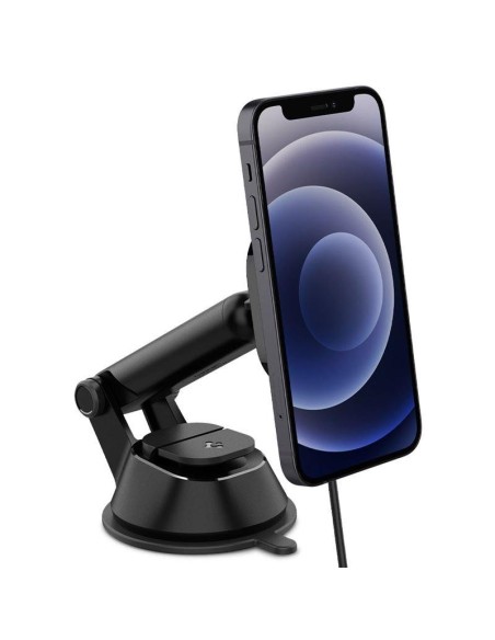 Spigen ITS12W magnetinis laikiklis su 7,5W MagSafe įkrovikliu automobilio prietaisų skydeliui - juodas Spigen ITS12W magnetinis laikiklis su 7,5W MagSafe įkrovikliu automobilio prietaisų skydeliui - juodas
